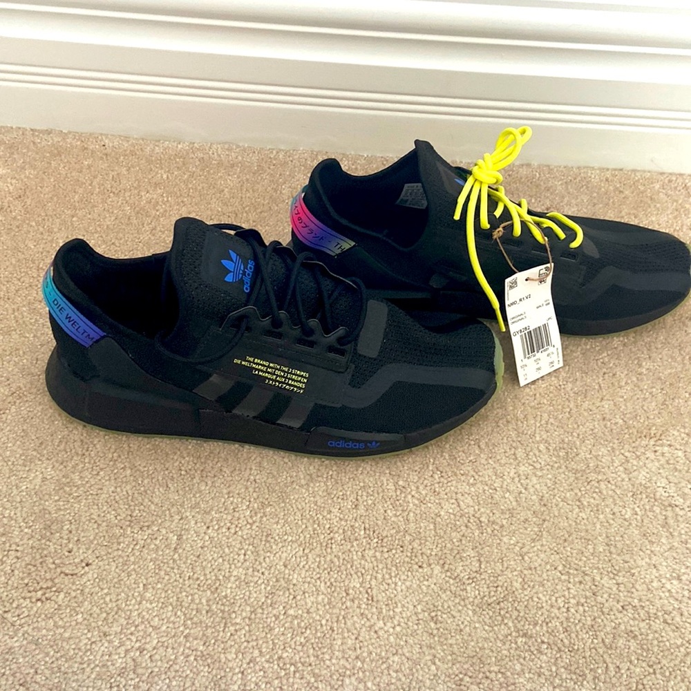 Adidas NMD V2 Script—pulse yellow
